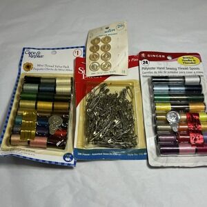Sewing Lot Singer Hand Sewing Thread, Assorted Colors, 24 Pack, 0264 Vintage